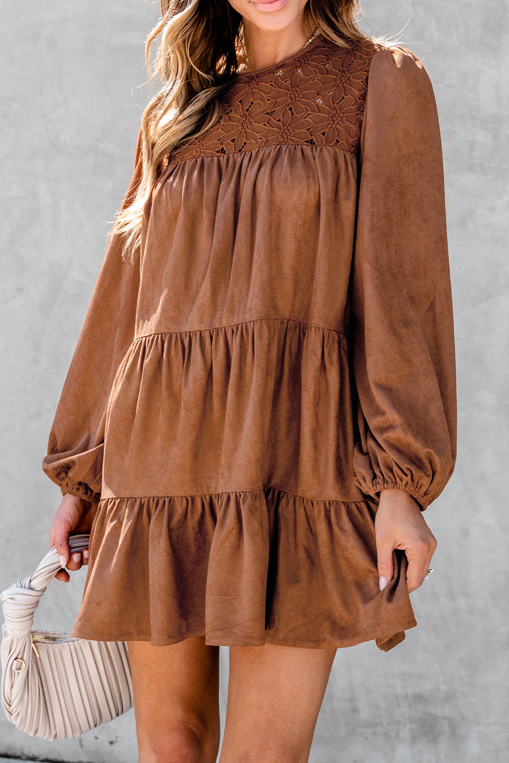 Chestnut Tiered Dress