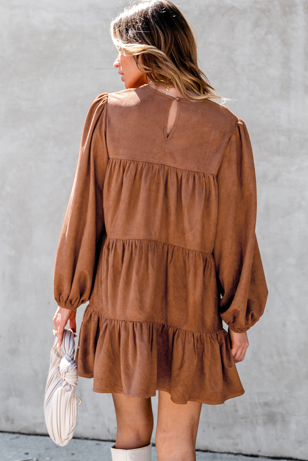 Chestnut Tiered Dress