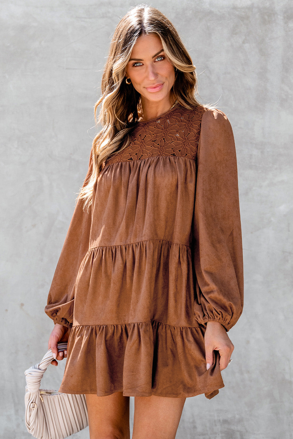 Chestnut Tiered Dress