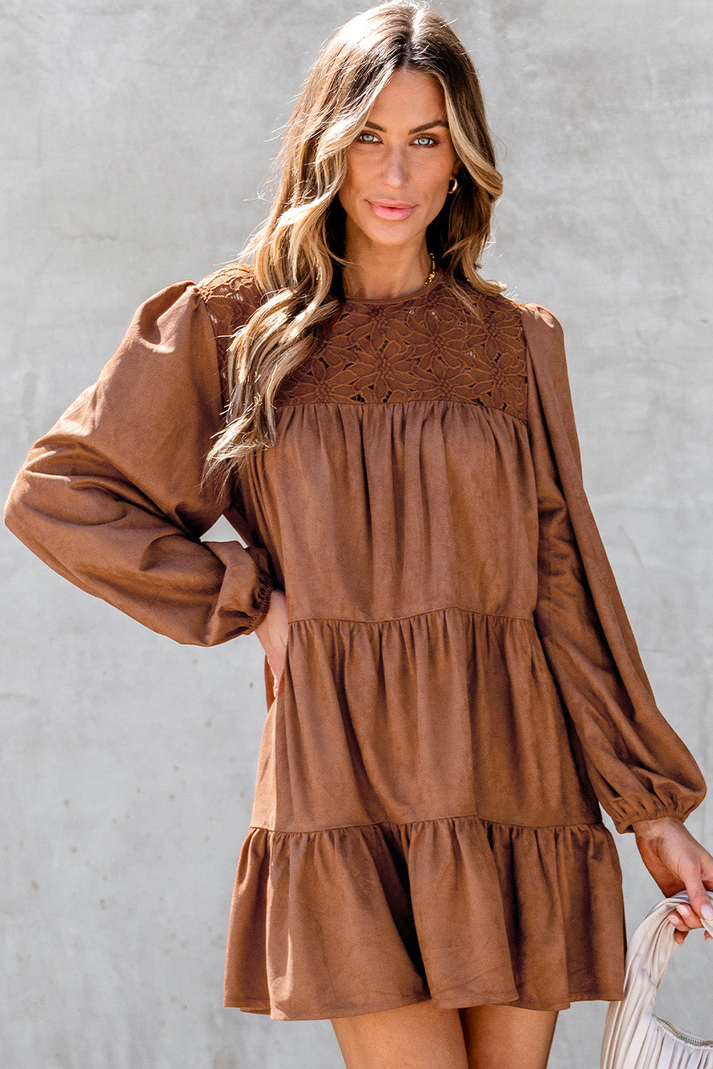 Chestnut Tiered Dress