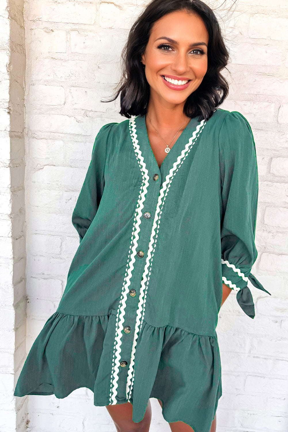 Canton Knotted Bracelet Sleeve Dress