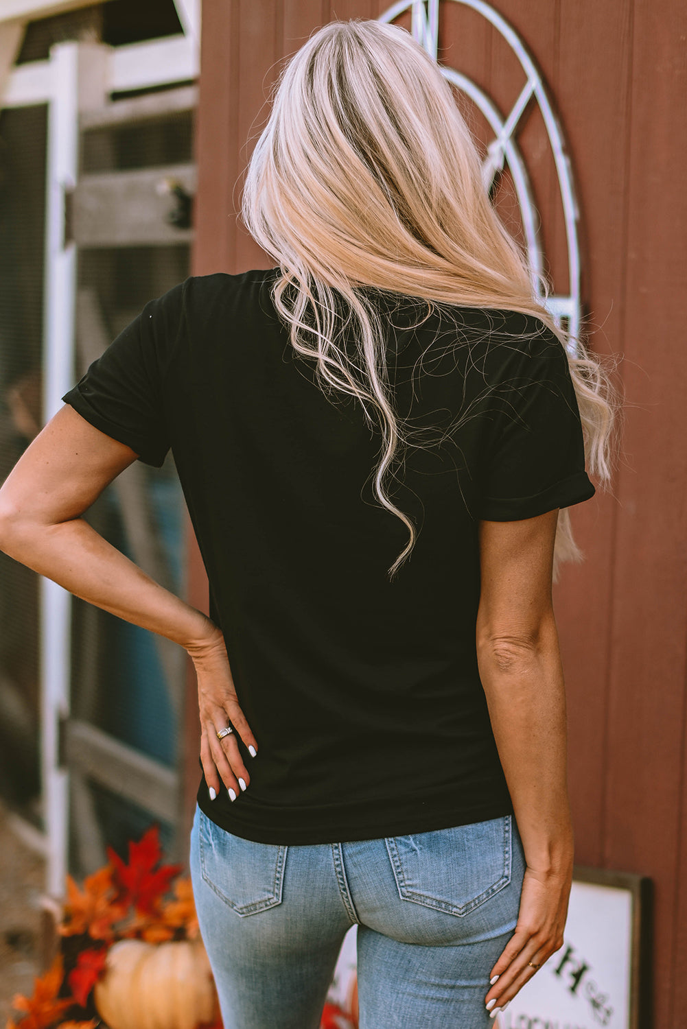Black Sequin Bow & Ghost Halloween  Tee pre-order