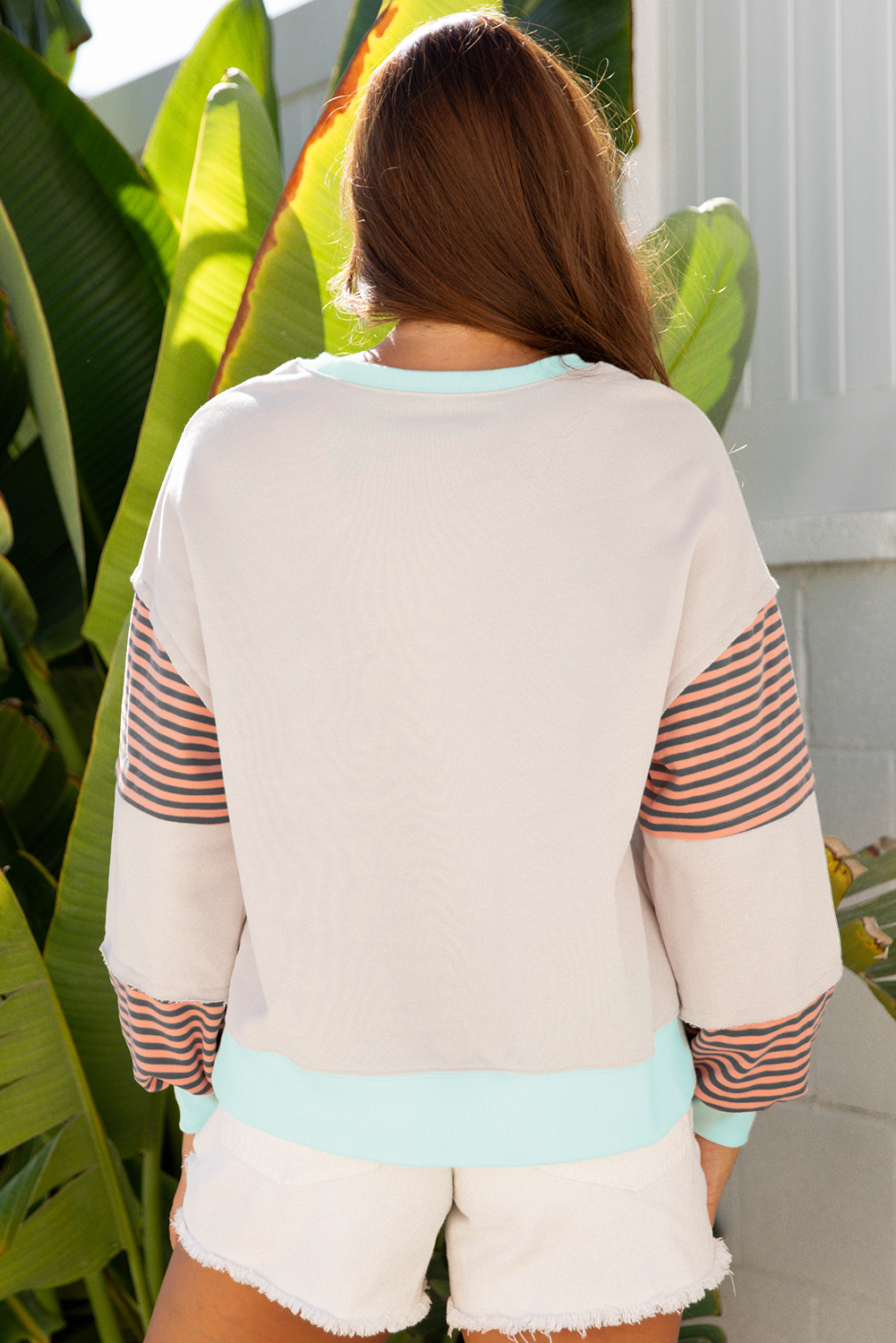 Jet Stream Striped Colorblock Sweatshirt