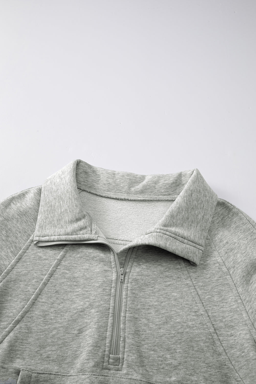 Gray Fleece Collar Sweatshirt