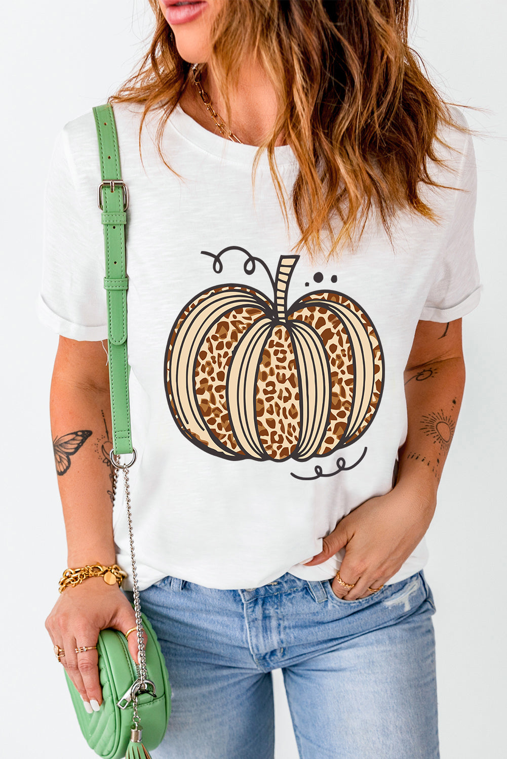 White Leopard Pumpkin T Shirt          pre-order