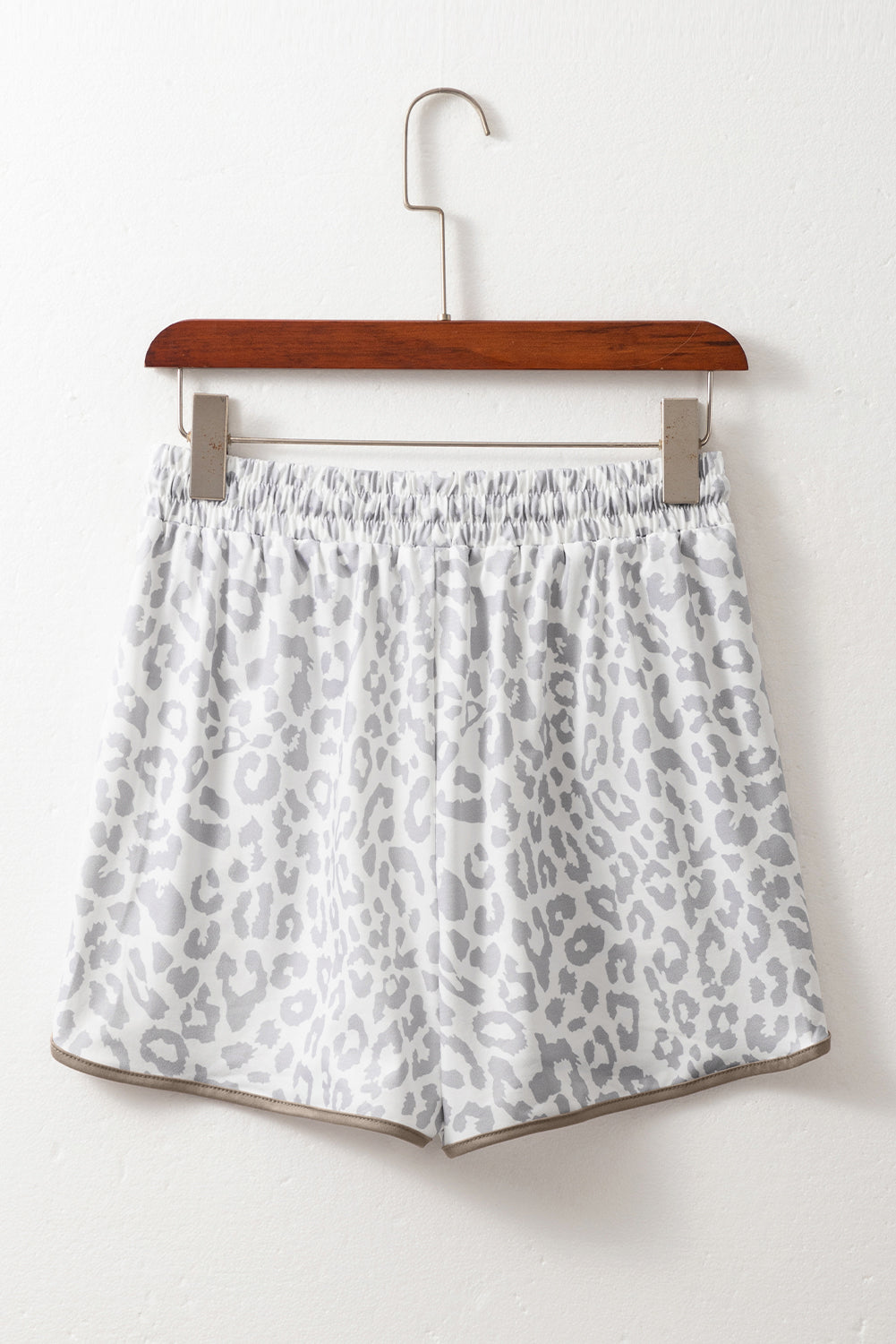 White Leopard Casual Shorts
