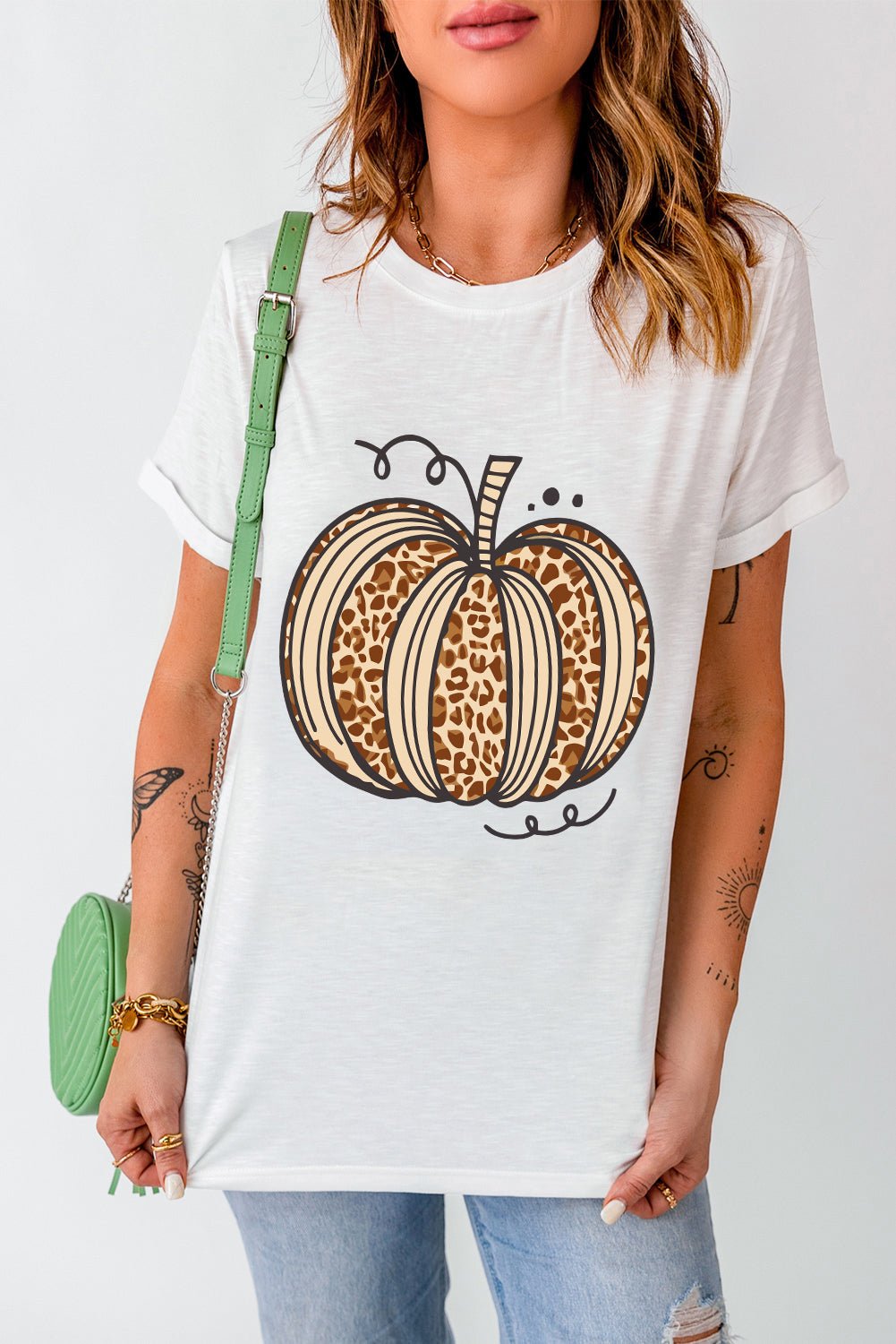 White Leopard Pumpkin T Shirt          pre-order