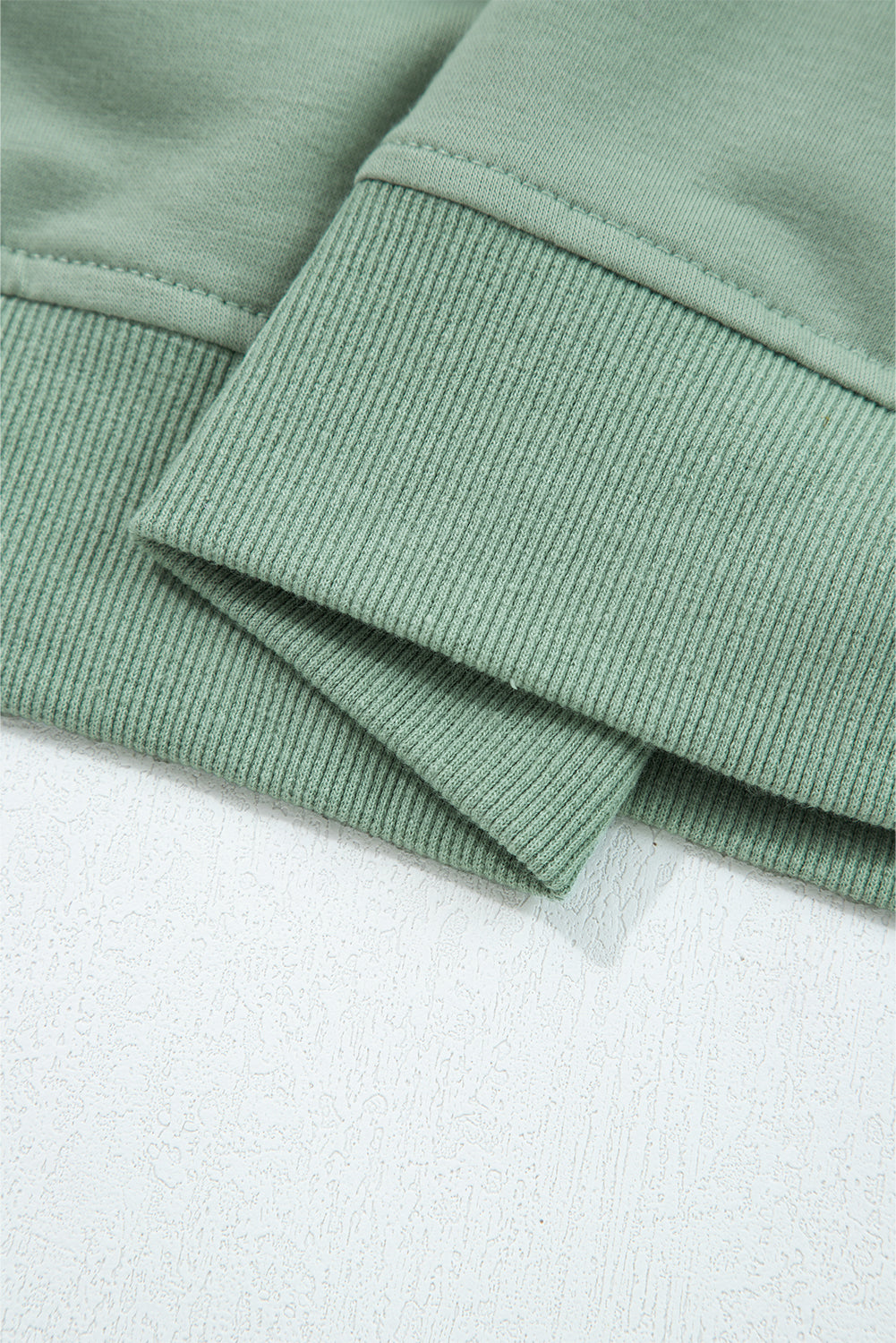 Green Raw Edge Flower Patch Casual Top