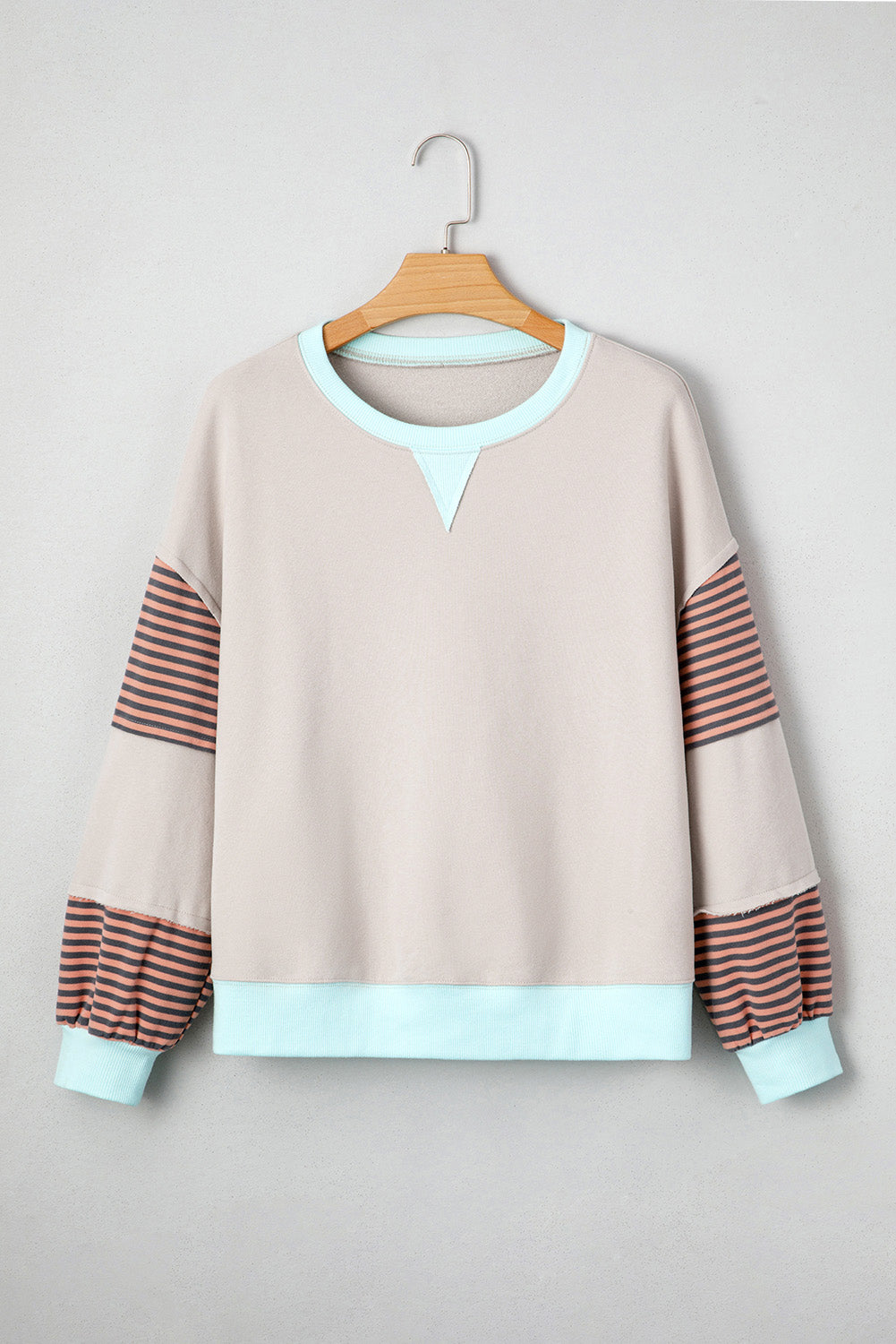 Jet Stream Striped Colorblock Sweatshirt