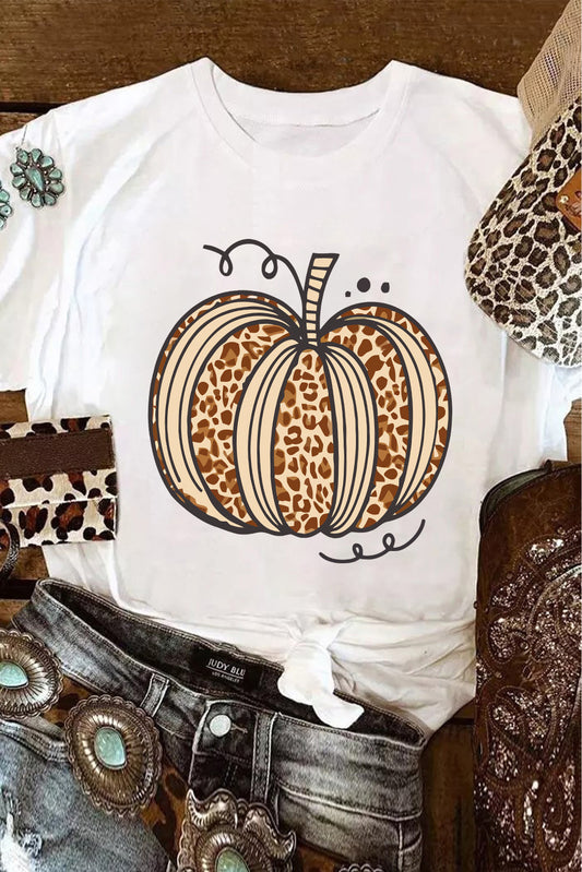 White Leopard Pumpkin T Shirt          pre-order