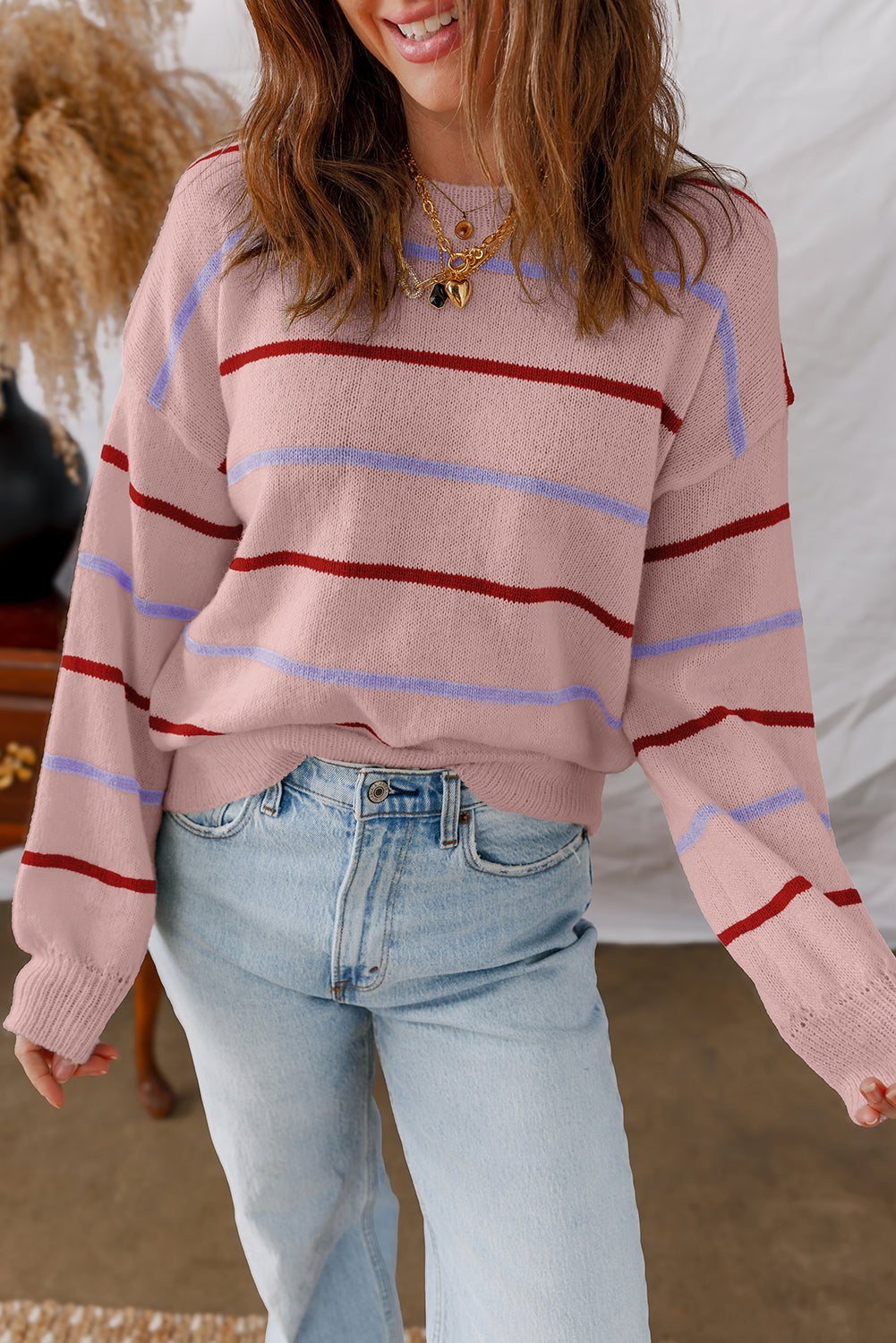 Pink Stripe Sweater