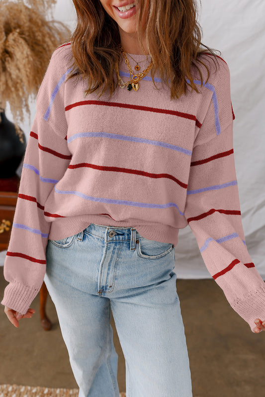 Pink Stripe Sweater